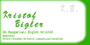 kristof bigler business card
